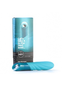 Zgrabny wibrator Key by Jopen - Vela Massager niebieski