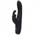 Zgrabny wibrator ze stymulatorem łechtaczki - Fifty Shades of Grey Greedy Girl Rechargeable Slimline Rabbit Vibrator  