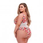 Zmysłowe body w kwiaty - White Floral & Lace Teddy  Queen Size